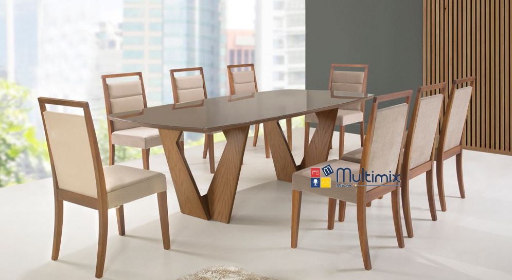 Mesa de Jantar Charlotte - 2,20m x 1,10m x 0,75m