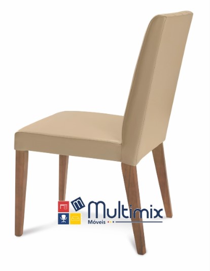Cadeira Columbia - em madeira estofada *diversas opções de revestimento