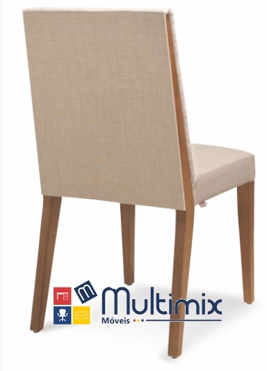 Cadeira para Sala de Jantar / Área Gourmet Chamonix - em madeira estofada *diversas opções de revestimento