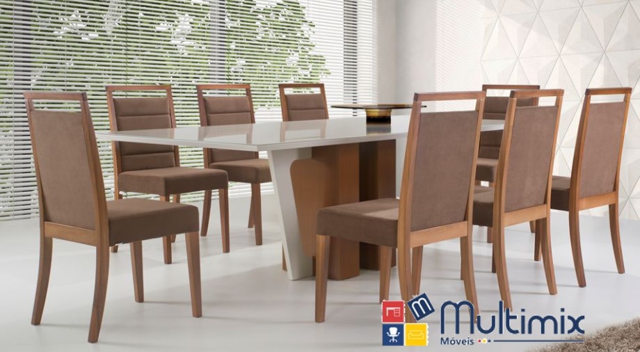 Cadeira para Sala de Jantar / Área Gourmet Genoa - em madeira estofada *diversas opções de revestimento