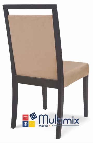 Cadeira para Sala de Jantar / Área Gourmet Malta - em madeira estofada *diversas opções de revestimento
