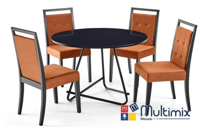 Cadeira para Sala de Jantar / Área Gourmet Malta - em madeira estofada *diversas opções de revestimento