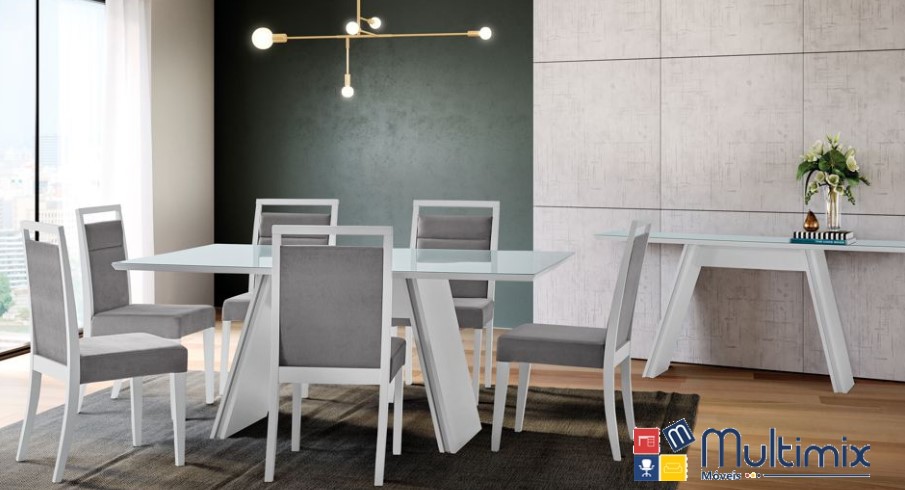 Cadeira para Sala de Jantar / Área Gourmet Luxor - em madeira estofada *diversas opções de revestimento