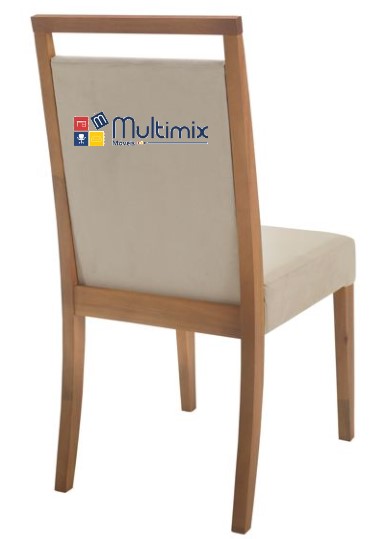 Cadeira para Sala de Jantar / Área Gourmet Bristol - em madeira estofada *diversas opções de revestimento