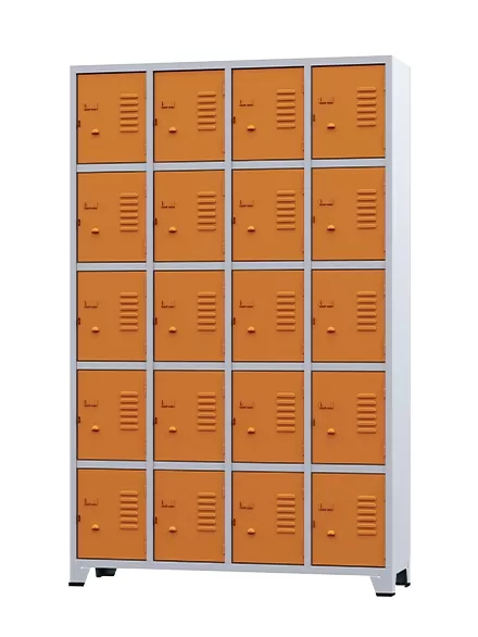 GRP-16 Chapa 22 - Roupeiro de aço 20 Portas | Pitão p/ cadeado