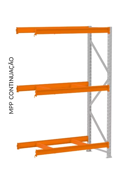 Kit 3,80M Mini Porta Pallet 2,00 X 3,80 X 0,80 - 500 Kg por Nível