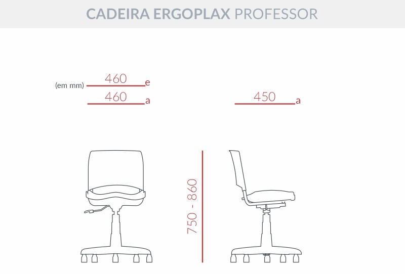Cadeira Escolar para Professor Ergoplax