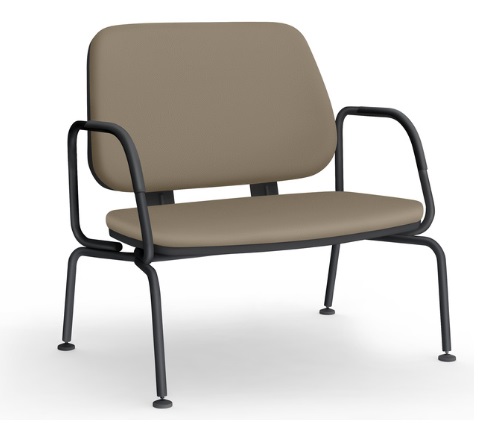 Cadeira Para Escritório Nexus Para Obeso Luxo / Plus Size - Base Em Metal Preto *Fixa