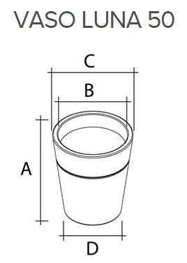 Vaso em Polietileno - Luna 50 - B38cm x A50cm