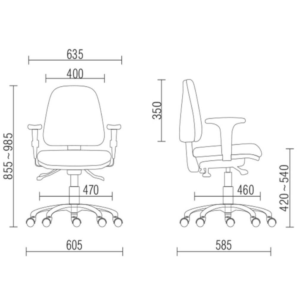 Cadeira para Escritório Ergonômica Sky Diretor I Com Braços - Back System Evolution | Certificada Abnt