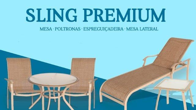 Conjunto Sling Premium - Alumínio Bege / Tela Bege