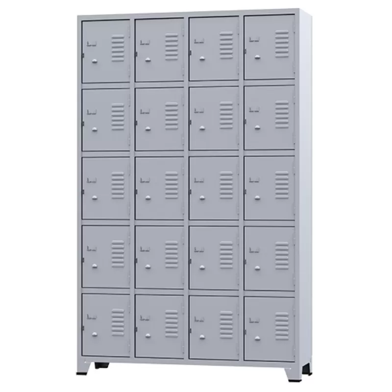 GRP-16 Chapa 22 - Roupeiro De Aço 20 Portas | Pitão P/ Cadeado