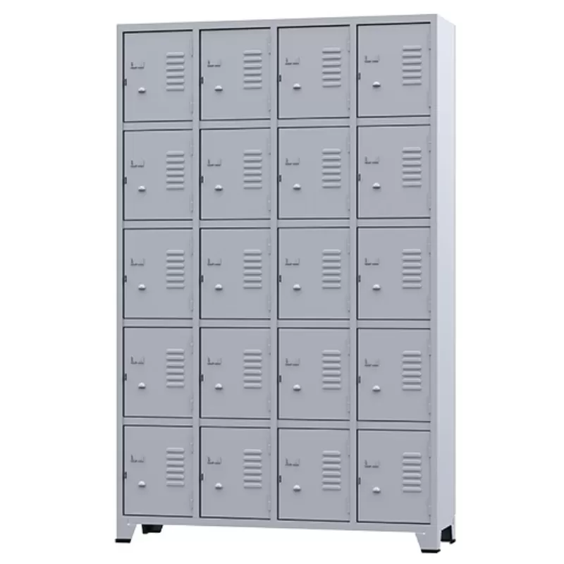 GRP-16 Chapa 24 - Roupeiro De Aço 20 Portas | Pitão P/ Cadeado