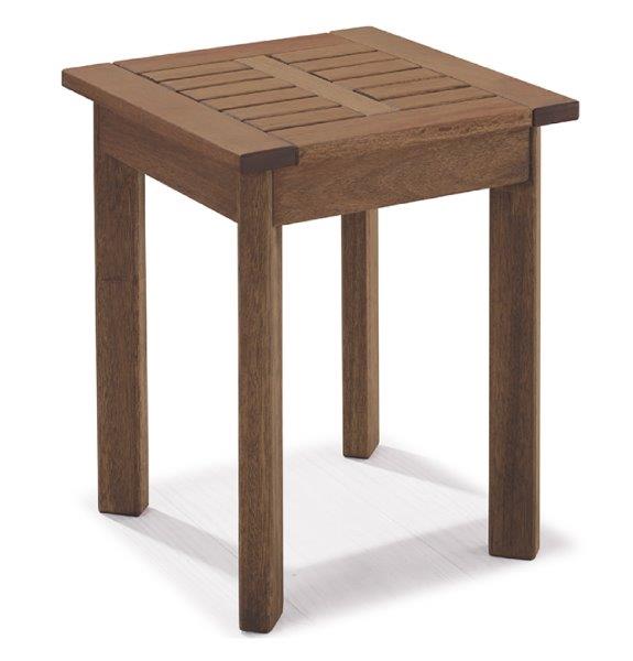 Mesa Lateral Primavera 40cm - Madeira Eucalipto, Stain Jatobá - Espaço Casa E Jardim