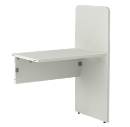 Módulo Central Simples Curvo Atendimento | 120 Cm X 80 Cm X 120 Cm - 18 Mm