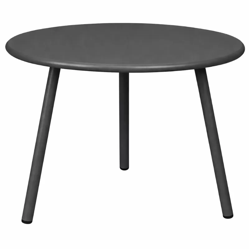 Mesa De Centro/Lateral Em Alumínio Cinza | Summer - Alt. 40 Cm X ø 50 Cm