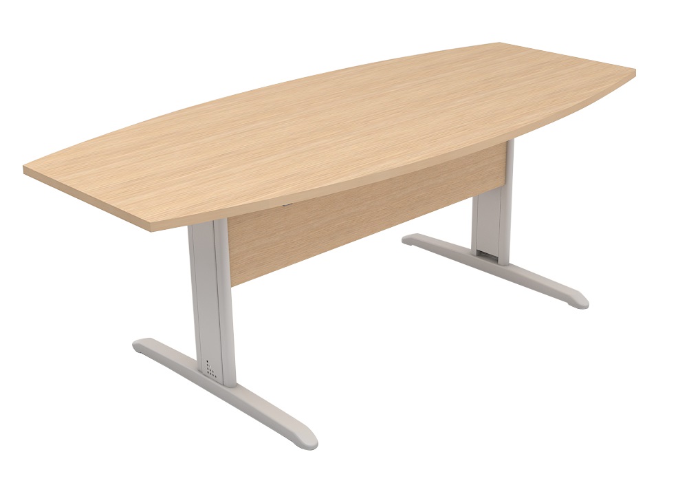 Mesa Reunião Escritório 6 Lugares | Semi-oval 1600 X 900 - Romanzza Plus 25 Mm