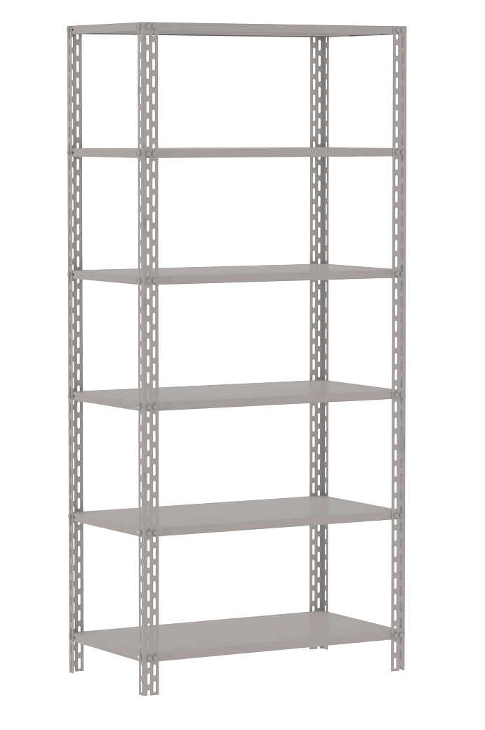 Estante de Aço 6 Prateleiras Edi-006/600 | Chapa 22 - Alt. 1,98 X Larg. 0,92 X Prof. 0,60 - Linha Industrial L3 Reforçada 120 Kg Prat.