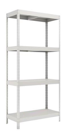 Estante de aço 4 prateleiras | EDPP-A 900/600 Chapa 14 - Capacidade 200 kg - Planos em chapa de aço